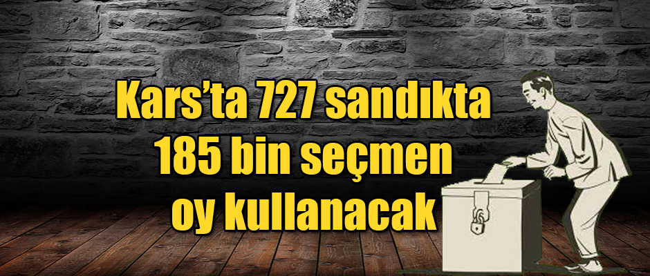 Kars'ta 727 Sandıkta 185 Bin Seçmen Oy Kullanacak