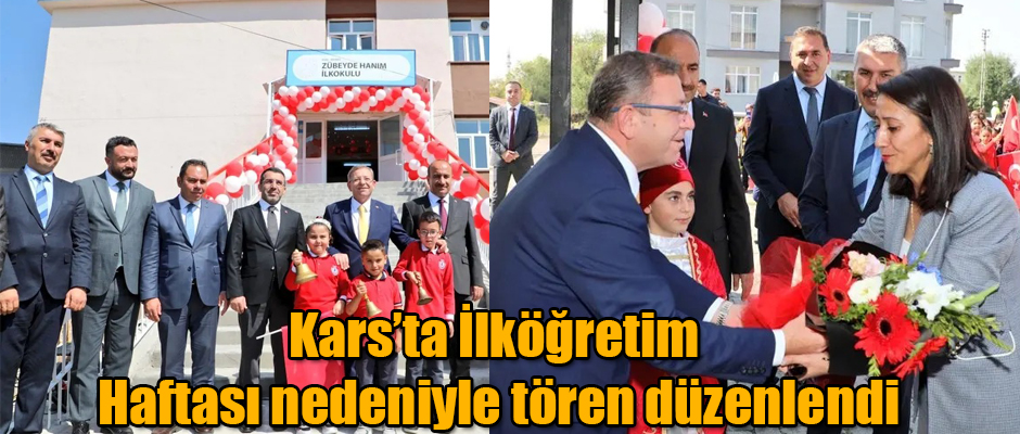 Kars’ta İlköğretim Haftası nedeniyle tören düzenlendi