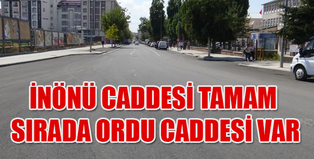 İnönü Caddesi tamamlandı